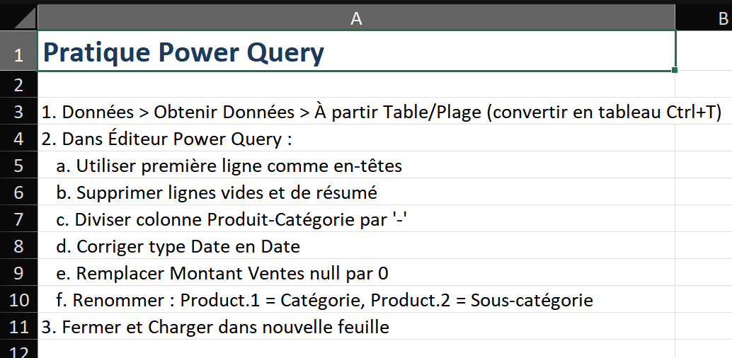 Éditeur Power Query montrant les étapes de nettoyage des données : Le menu déroulant de filtre de colonne est ouvert sur la colonne Date, avec les cases cochées pour 2026-07-01 à 2026-07-28, et 'Total' et les entrées vides décochées. Le panneau Étapes appliquées affiche maintenant : Source > En-têtes promus > Type modifié > Lignes filtrées.