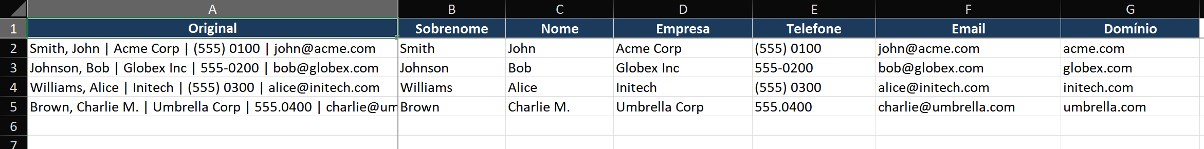 Guia visual das funções de texto do Excel: ESQUERDA extrai os primeiros N caracteres da esquerda, DIREITA extrai os últimos N da direita, EXT.TEXTO extrai da posição intermediária. LOCALIZAR/PROCURAR localiza posições de caracteres. ARRUMAR remove espaços extras. UNIRTEXTO combina com delimitadores. Cada função mostrada com texto de entrada e resultado em um diagrama de fluxo visual.